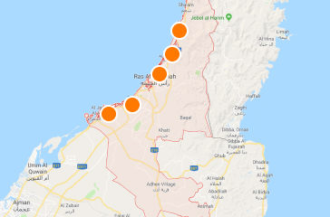 Aktivity na mapě, Ras Al Khaimah