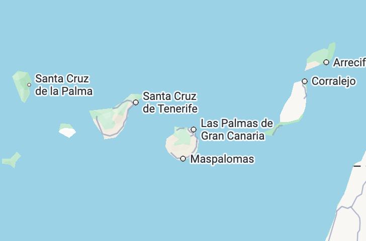 Hotely na mapě, Kanarske Ostrovy