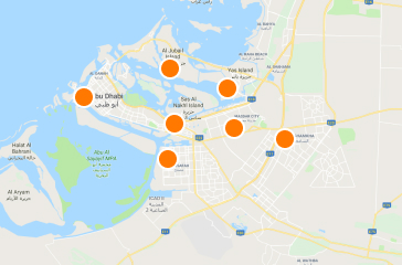 Hotely na mapě, Abu Dhabi