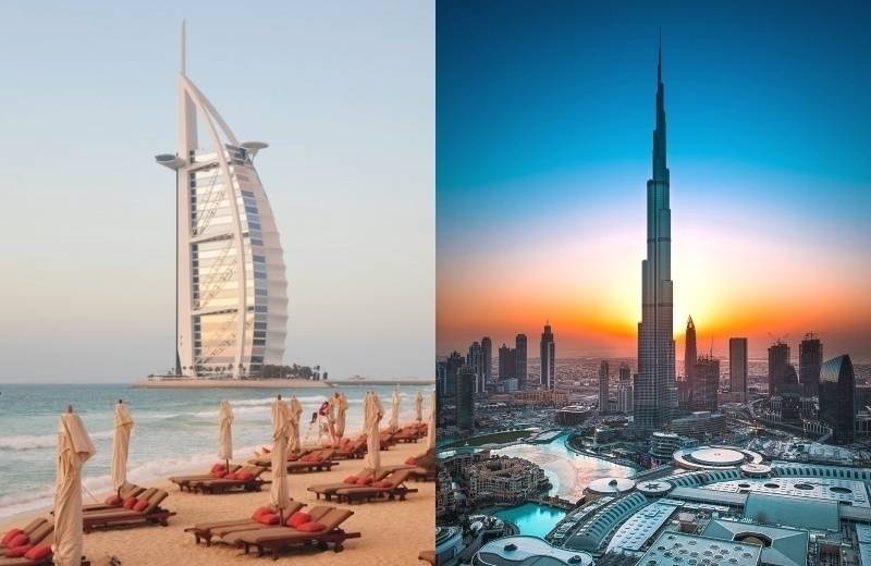 2 symboly Dubaje: Burj Al Arab a Burj Khalifa