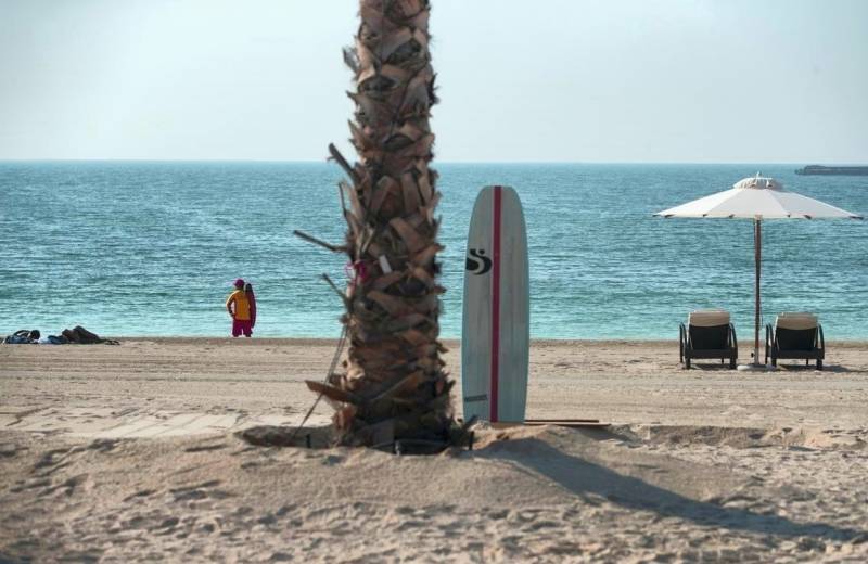 Veřejná pláž La Mer, Jumeirah Beach, Dubai, Arabské Emiráty