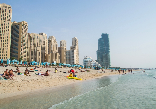 Pláž The Beach v Dubai Marina