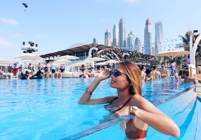 Plážový klub Zero Gravity v Dubai Marina